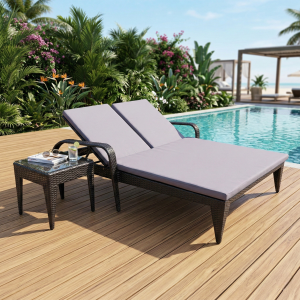 Ротанговый шезлонг на двоих Match