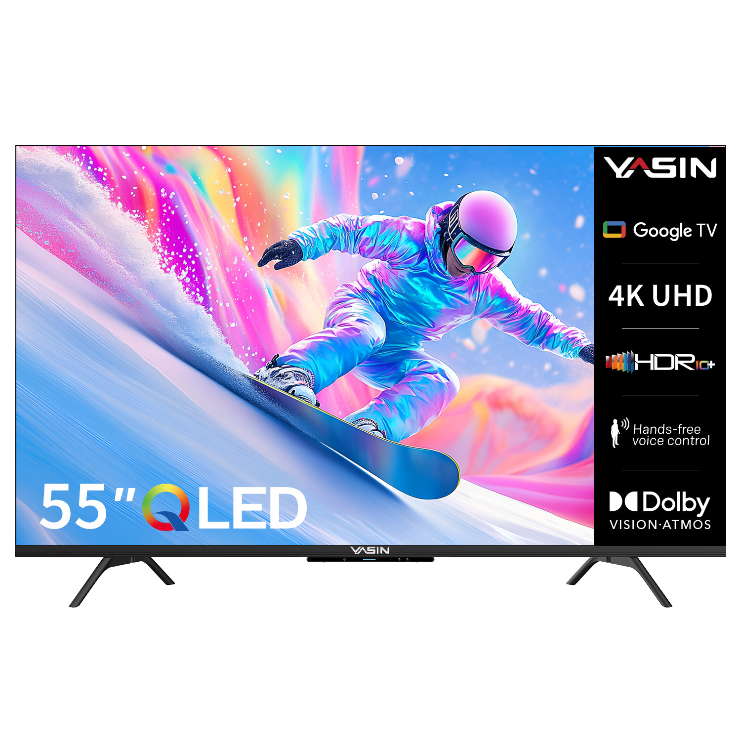 YASIN Телевизор 55Q90  Google TV 4K UHD QLED