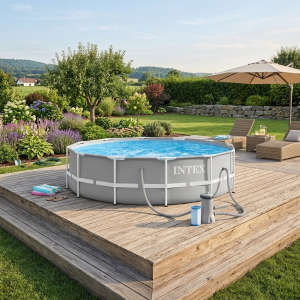 Каркасный бассейн INTEX prism frame premium pool 305*76 см с фильтром