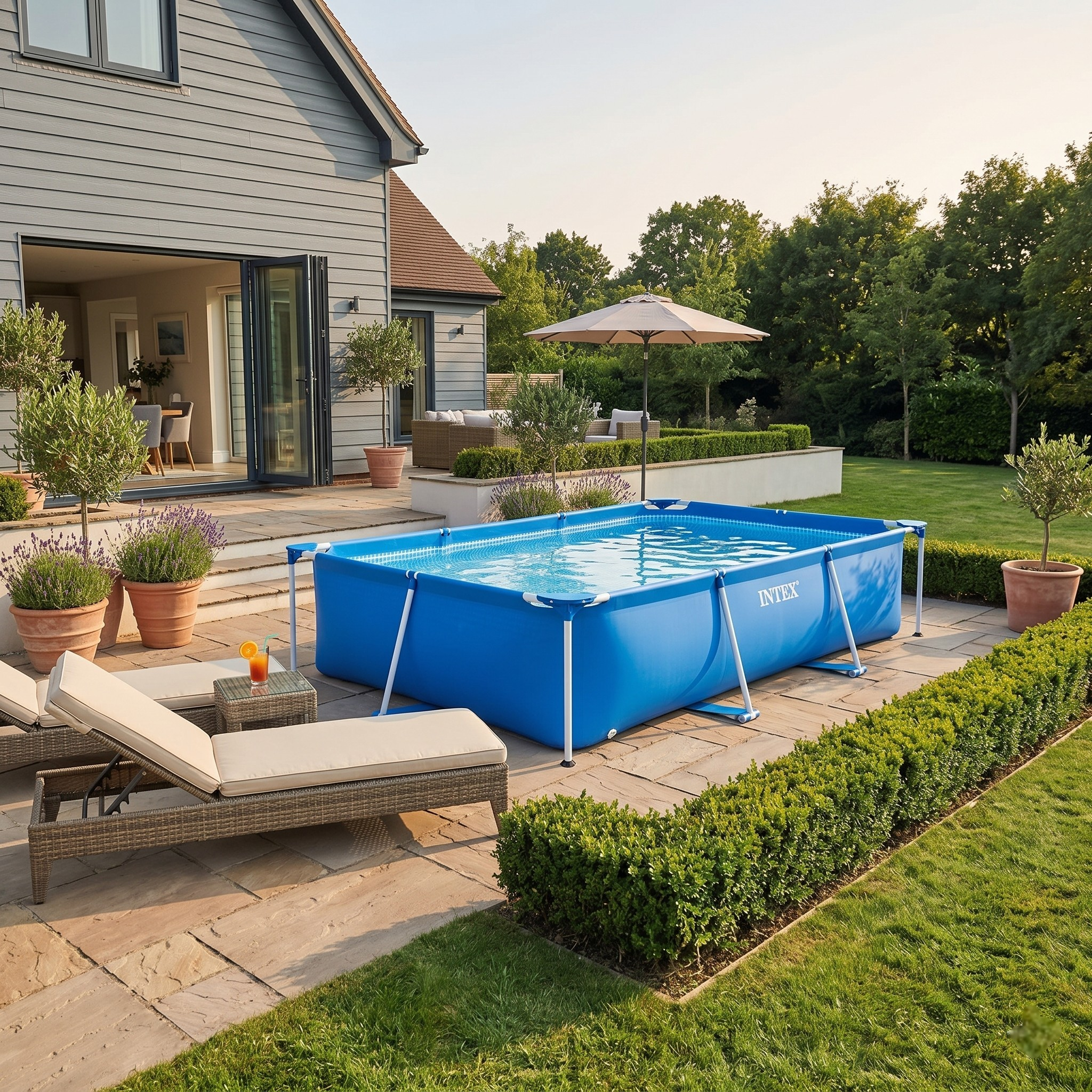 Каркасный бассейн INTEX rectangular frame set 450*220*84 см