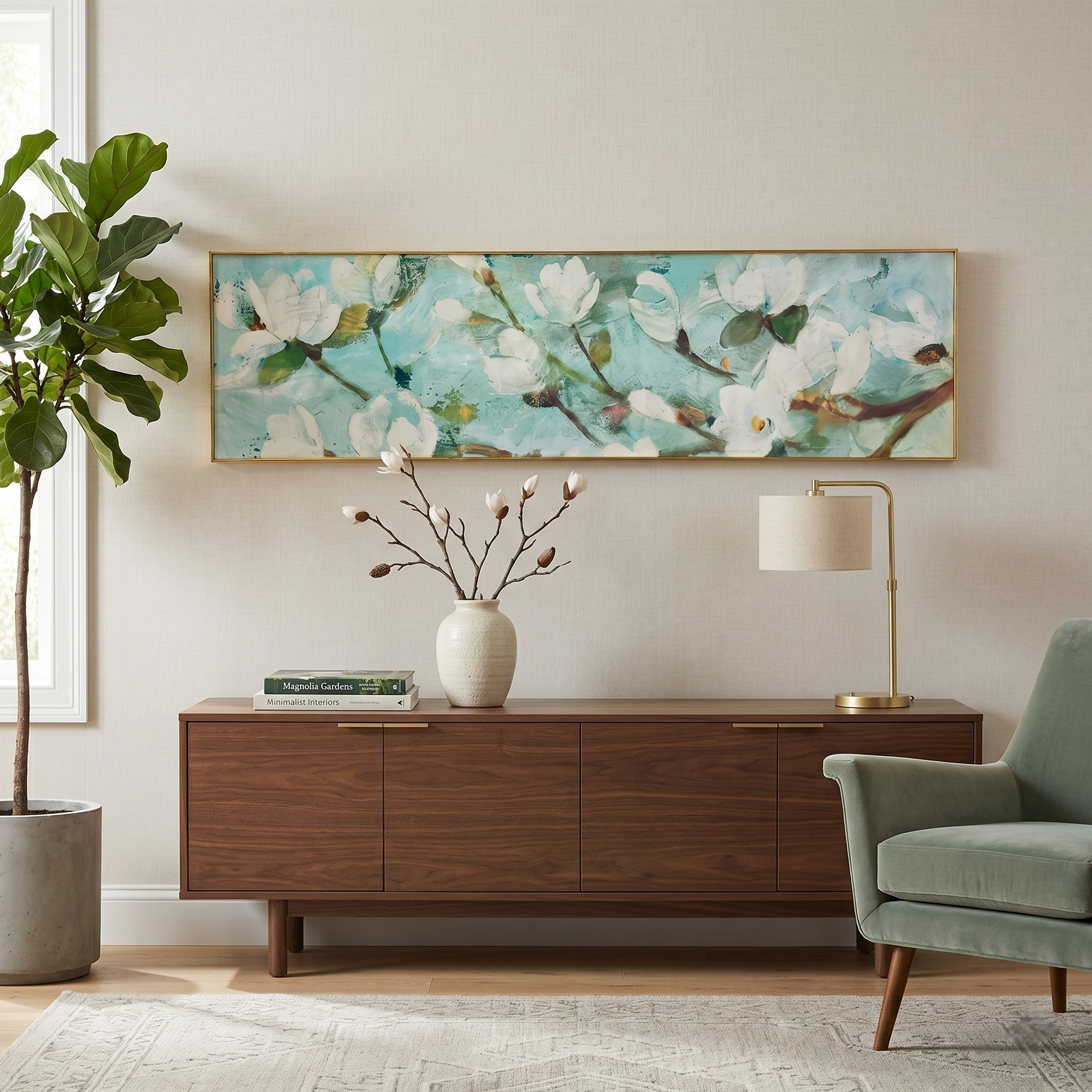Канвасная картина Blossoms 180*50 см