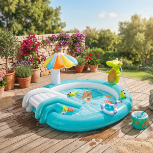 Надувной игровой центр Intex Crocoworld 201*170*84