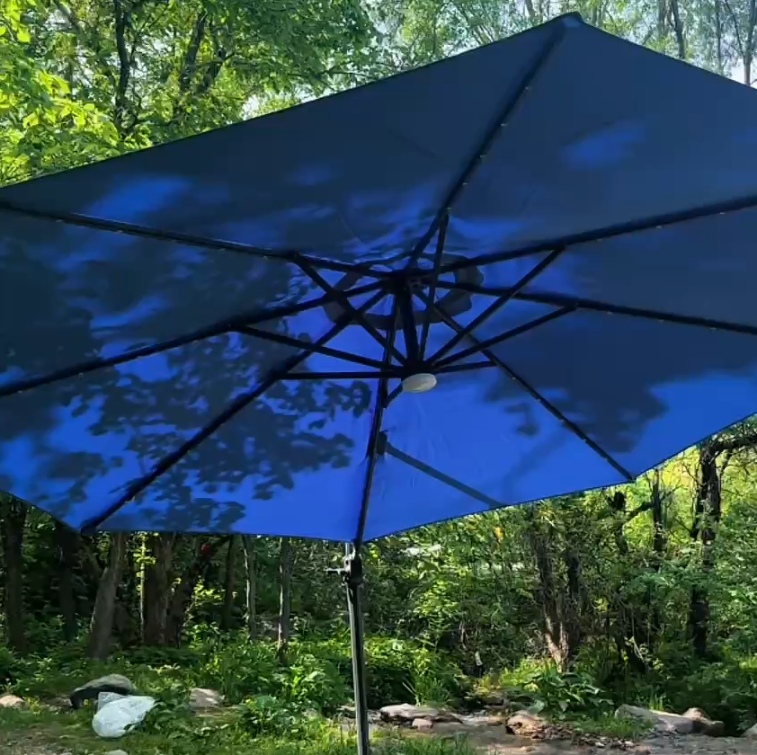 Садовый Зонт с подсветкой Luminary blue, без утяжелителя