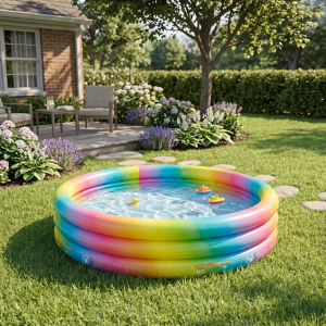Детский надувной бассейн Intex Rainbow Ombre 168*38