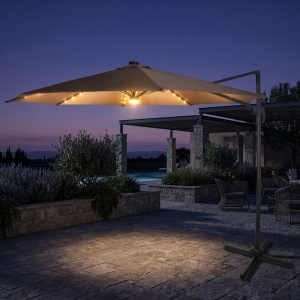 Садовый Зонт с подсветкой Luminary brown, без утяжелителя