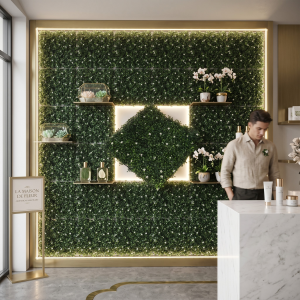 Декоративная панель из искусственных растений c цветами Flowers victory 50х50 см