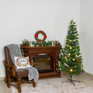 Ёлка с оптоволоконными кисточками и светодиодными лампочками Timesplitter 180 см