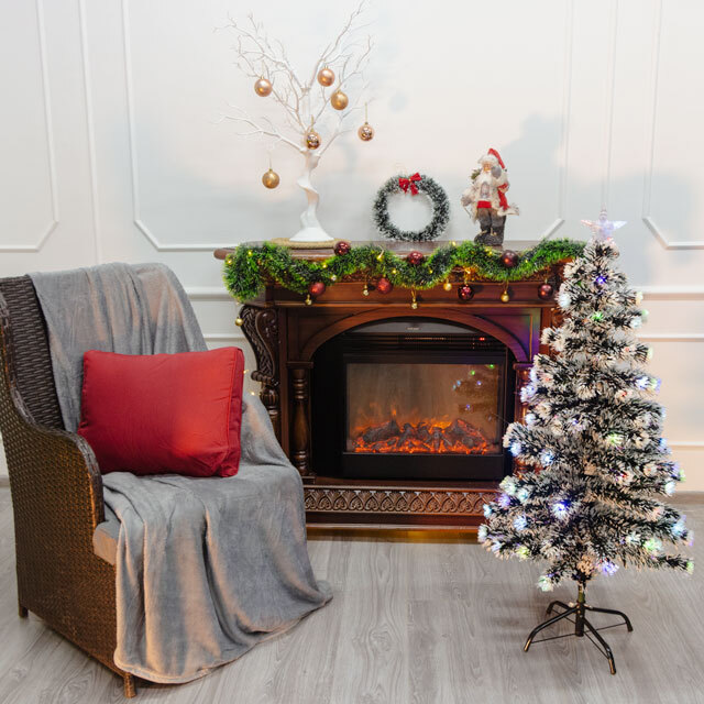 Ёлка со светодиодной подсветкой 120 см Nikolaus заснеженная +2 декоративных оленя 40/50 см на выбор — изображение 9