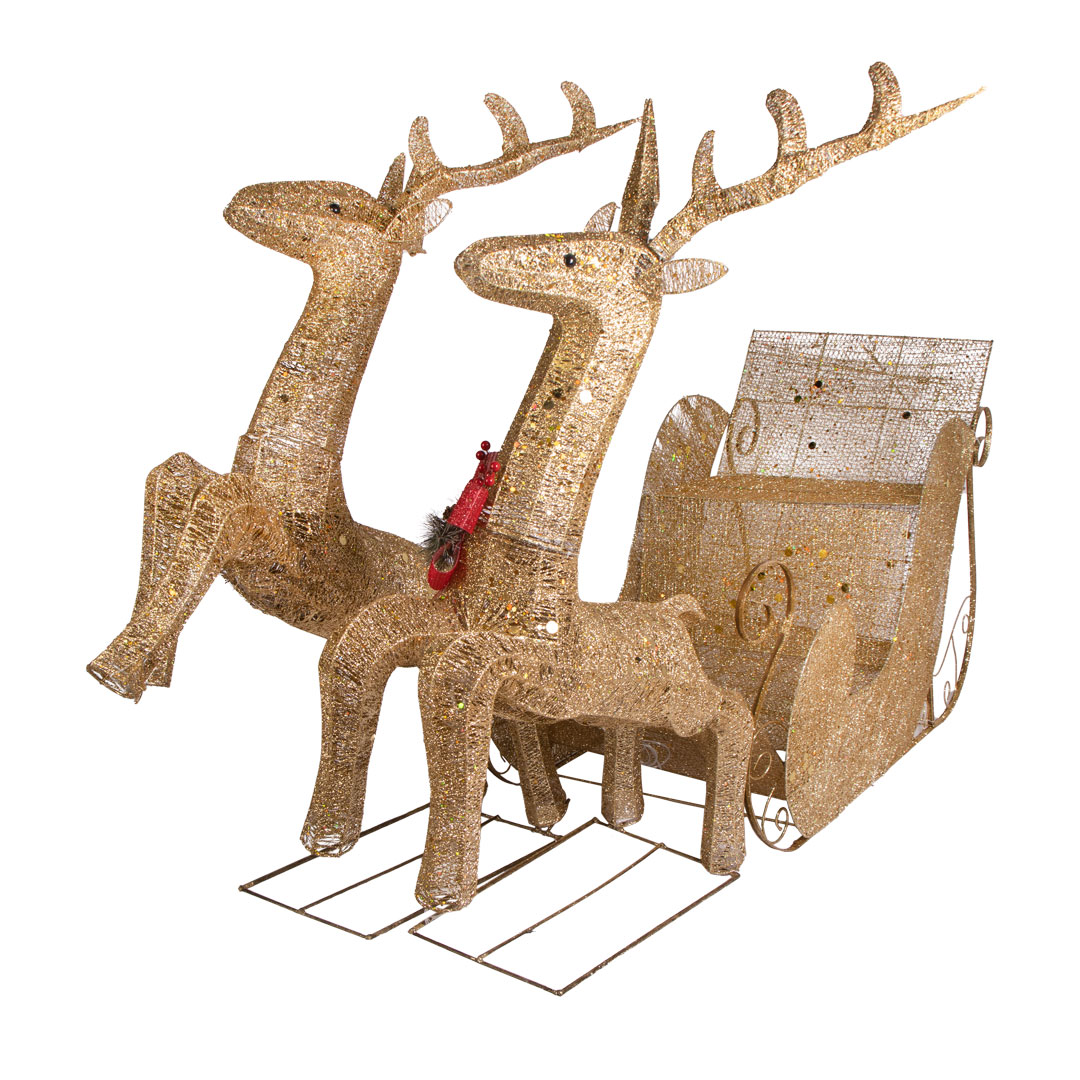 Декоративные сани с оленями Sled