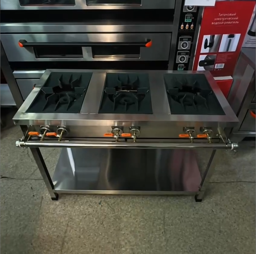 Газовая плита 3-х конфорочная 6 кранов