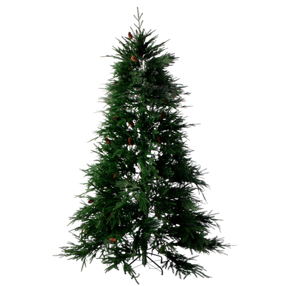 Литая ель со светодиодной подсветкой, шишками Hemsedal 210 см