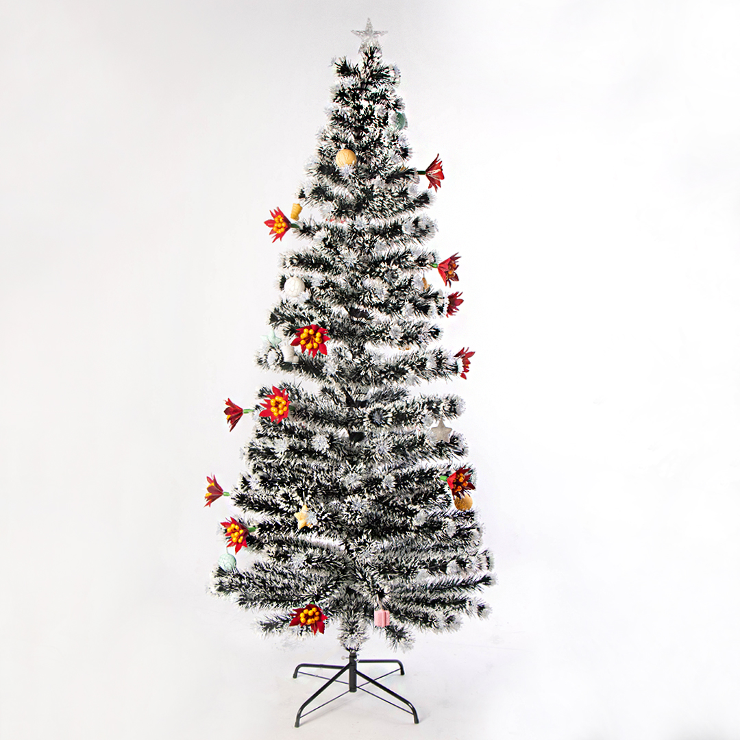 Заснеженная ель с игрушками Fjord 180 см +Подарок Санта 65 см — изображение 11