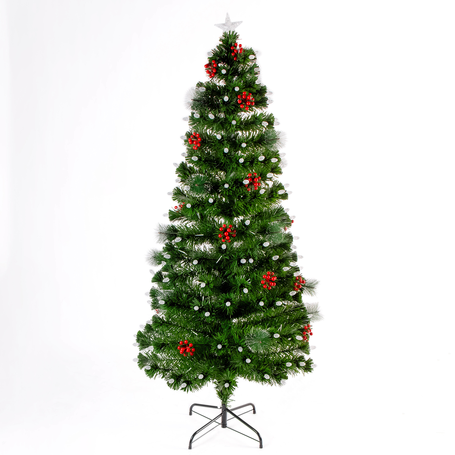 Светодиодная ель с ягодой Stavanger 180 см + Подарок Санта 65 см — изображение 11
