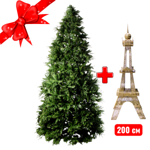 Ель со светодиодной подсветкой, комбинированная хвоя Aalborg 270 см +Декоративная башня 200 см