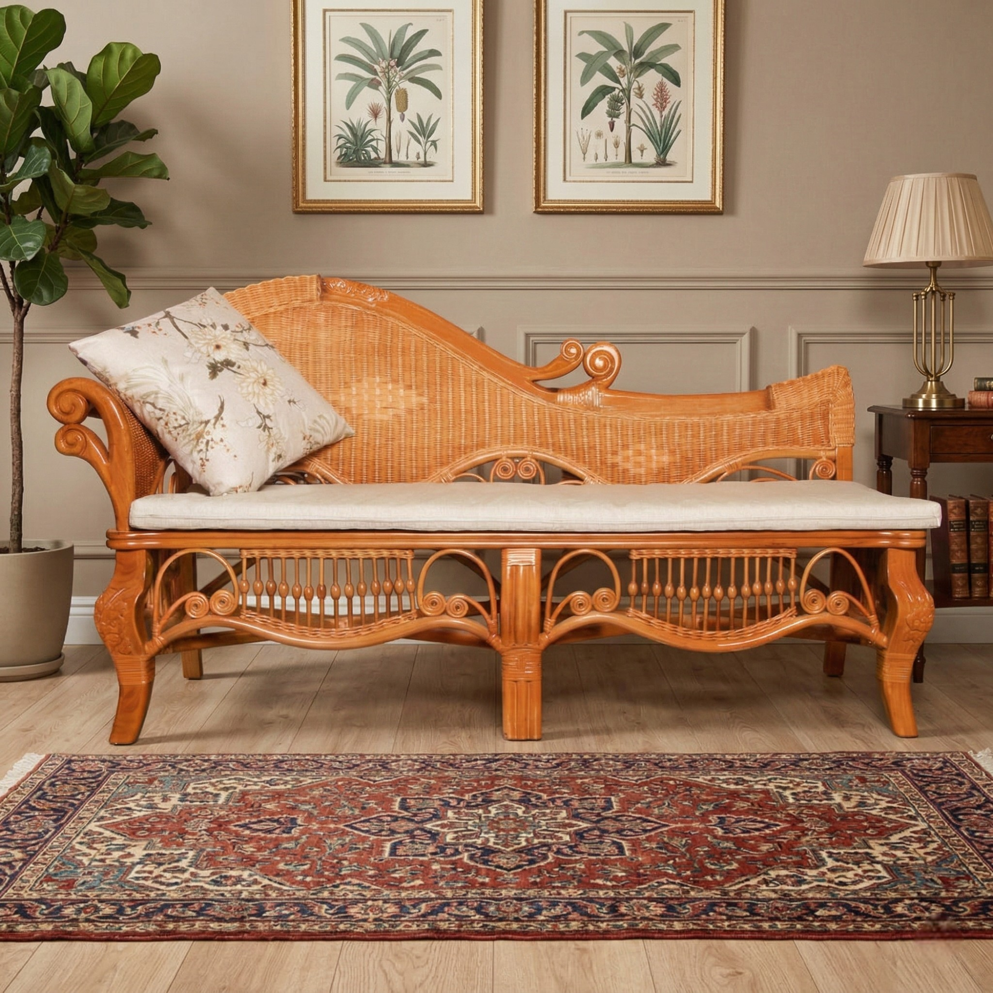 Тахта из натурального ротанга Epipremnum