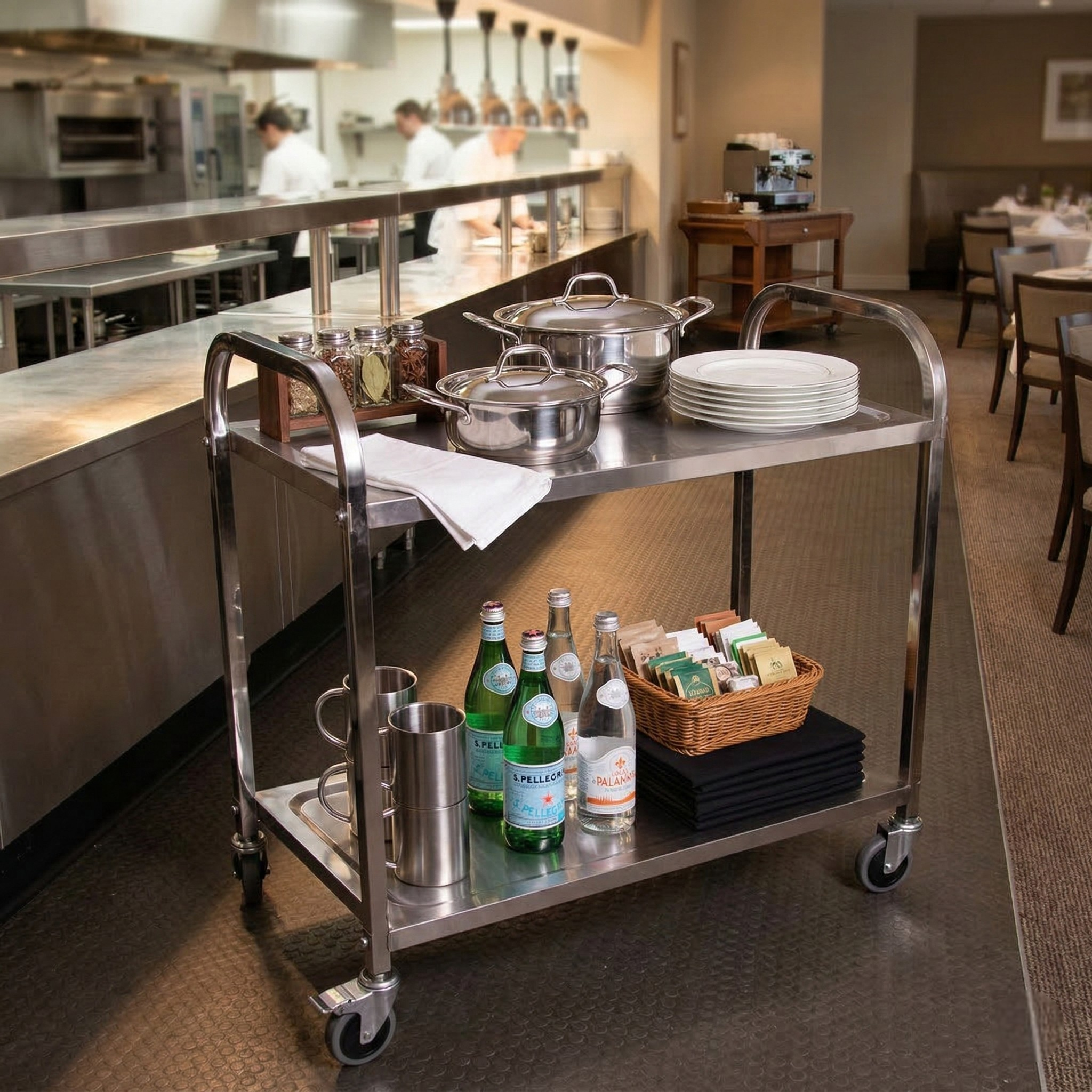 Сервировочная тележка 2 полки (не глубокая) — изображение 2