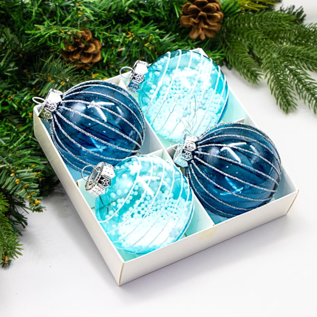 Набор елочных шаров Hush 8см/4шт — изображение 2