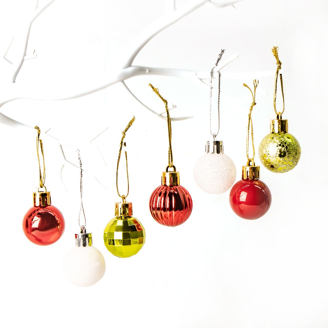 Набор елочных шаров Glimmer 3см/29шт+звезда — изображение 2