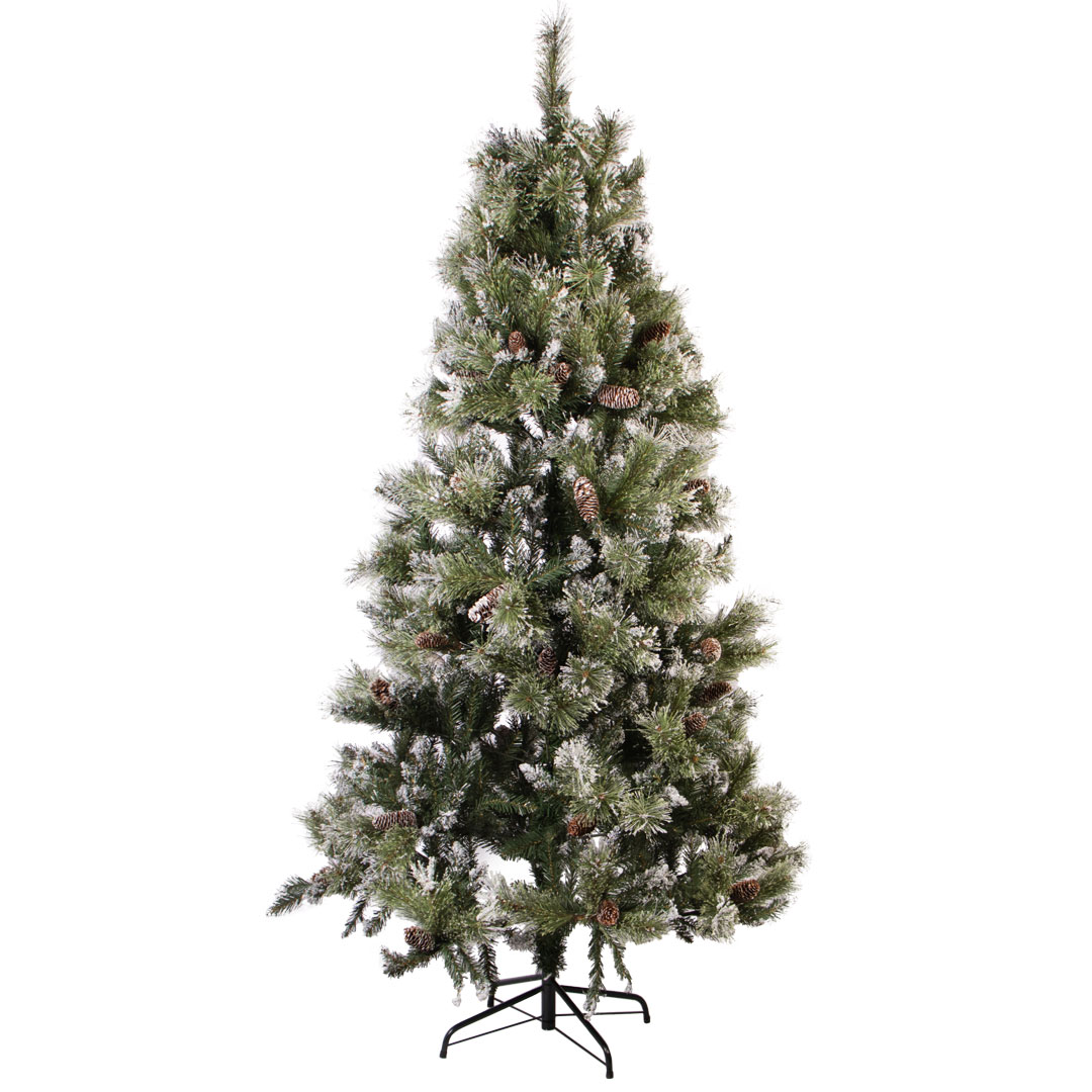 Новогодняя ель покрытая снегом и шишками Snow-Kissed Spruce 220 см — изображение 5