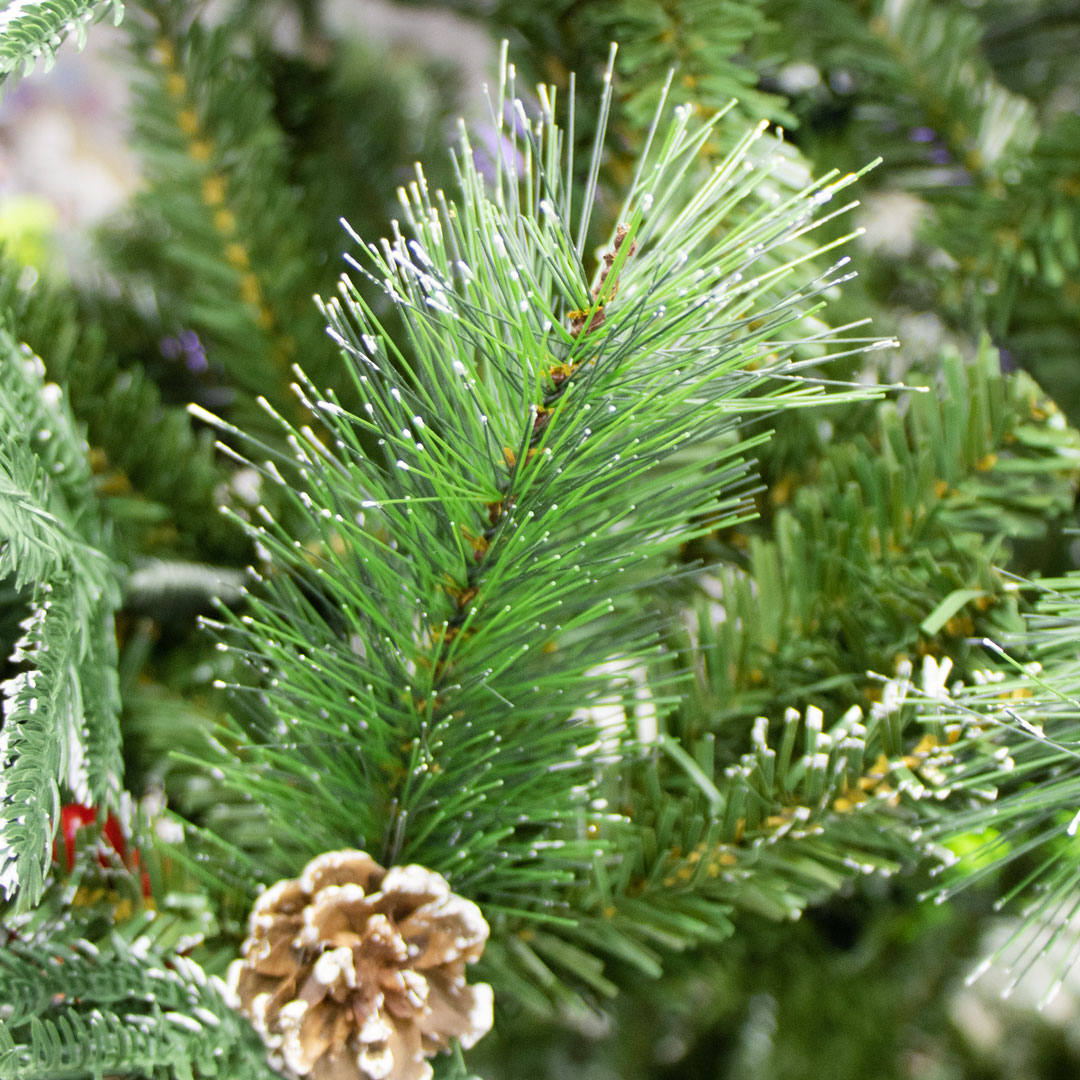 Новогодняя ель покрытая снегом и шишками Woodland Whisp 175 см — изображение 5