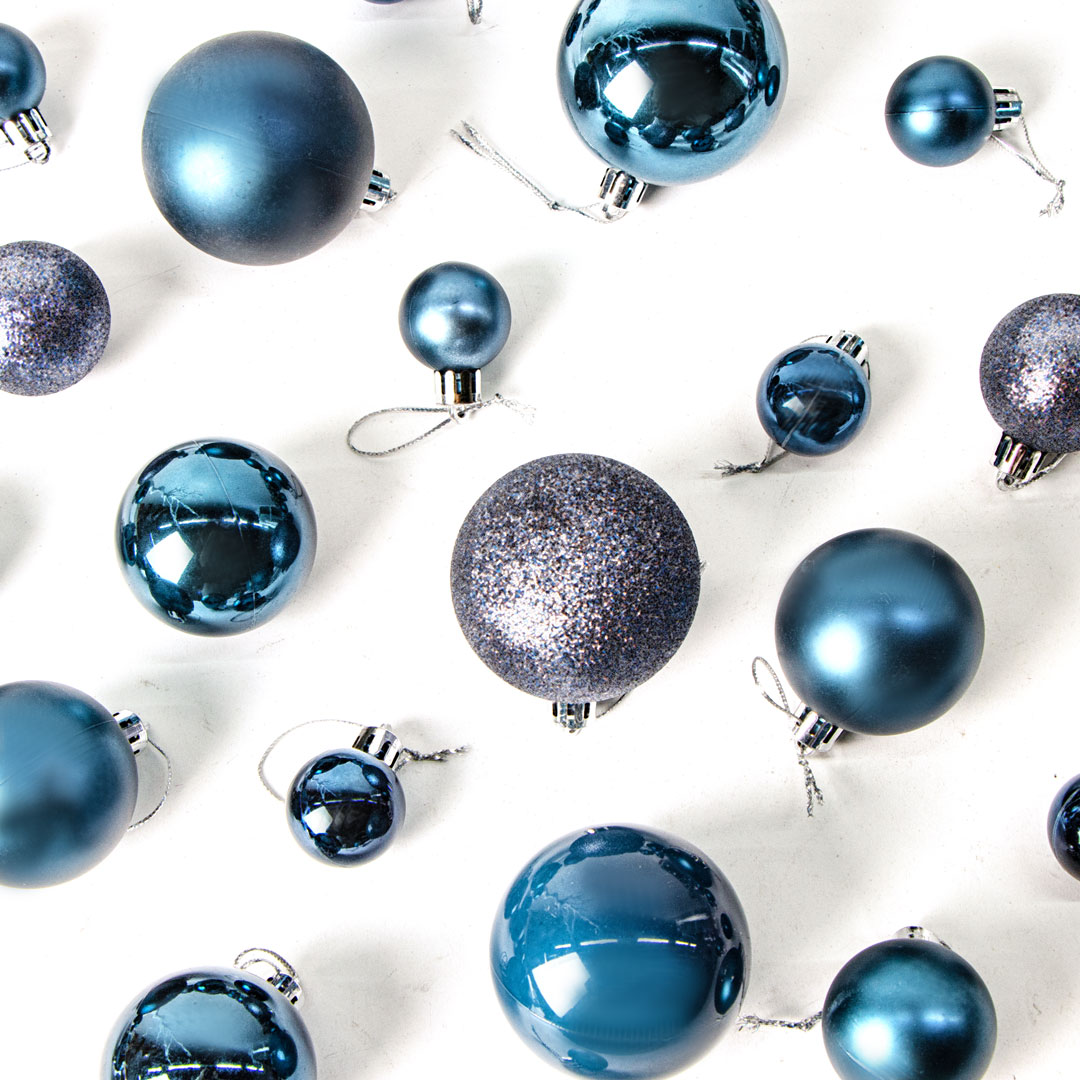 Набор елочных шаров Dazzle 3/4/5/6см 48шт