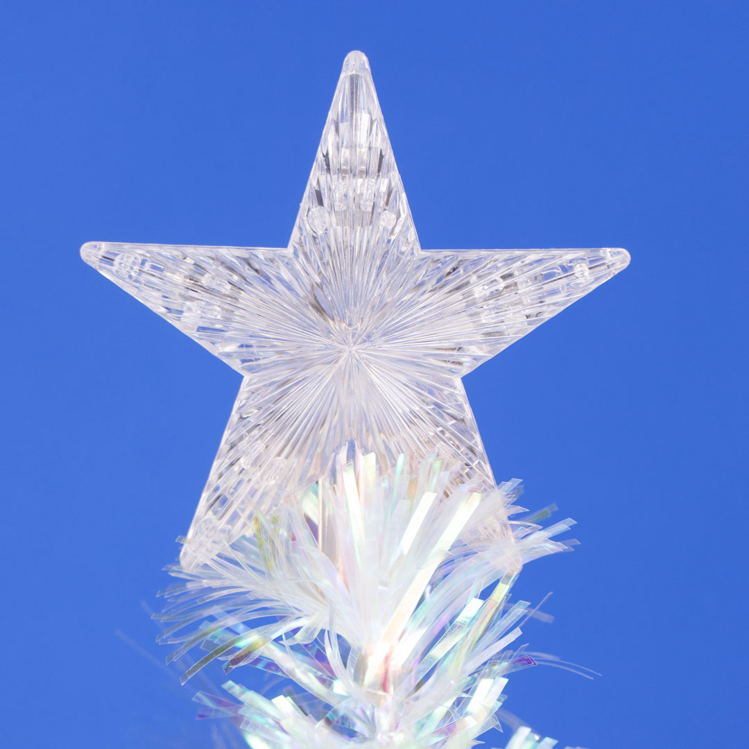 Белая ель с оптоволоконной подсветкой Crystal Light 150 см — изображение 5