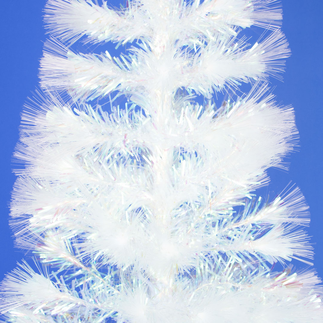 Белая ель с оптоволоконной подсветкой Crystal Light 120 см — изображение 5