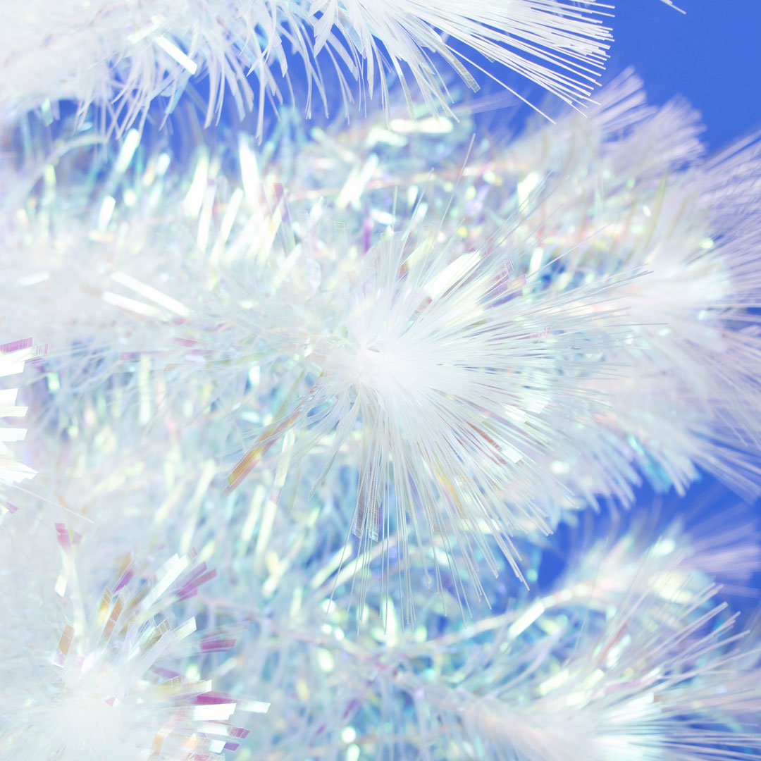 Белая ель с оптоволоконной подсветкой Crystal Light 120 см — изображение 6