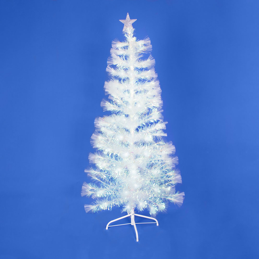 Белая ель с оптоволоконной подсветкой Crystal Light 150 см — изображение 3