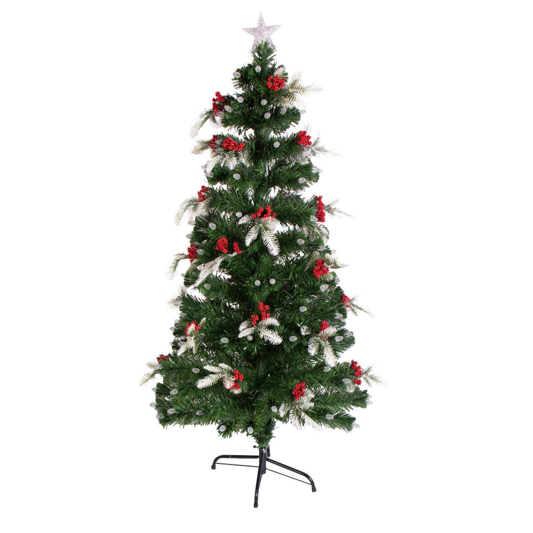 Светодиодная ель с ягодой и заиндевелыми ветвями Festive Delight 150 см — изображение 2