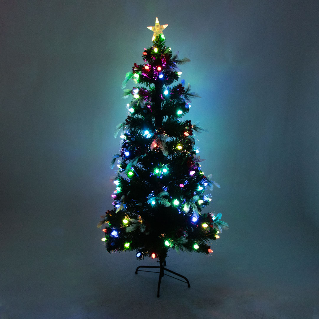 Светодиодная ель с ягодой и заиндевелыми ветвями Festive Delight 180 см