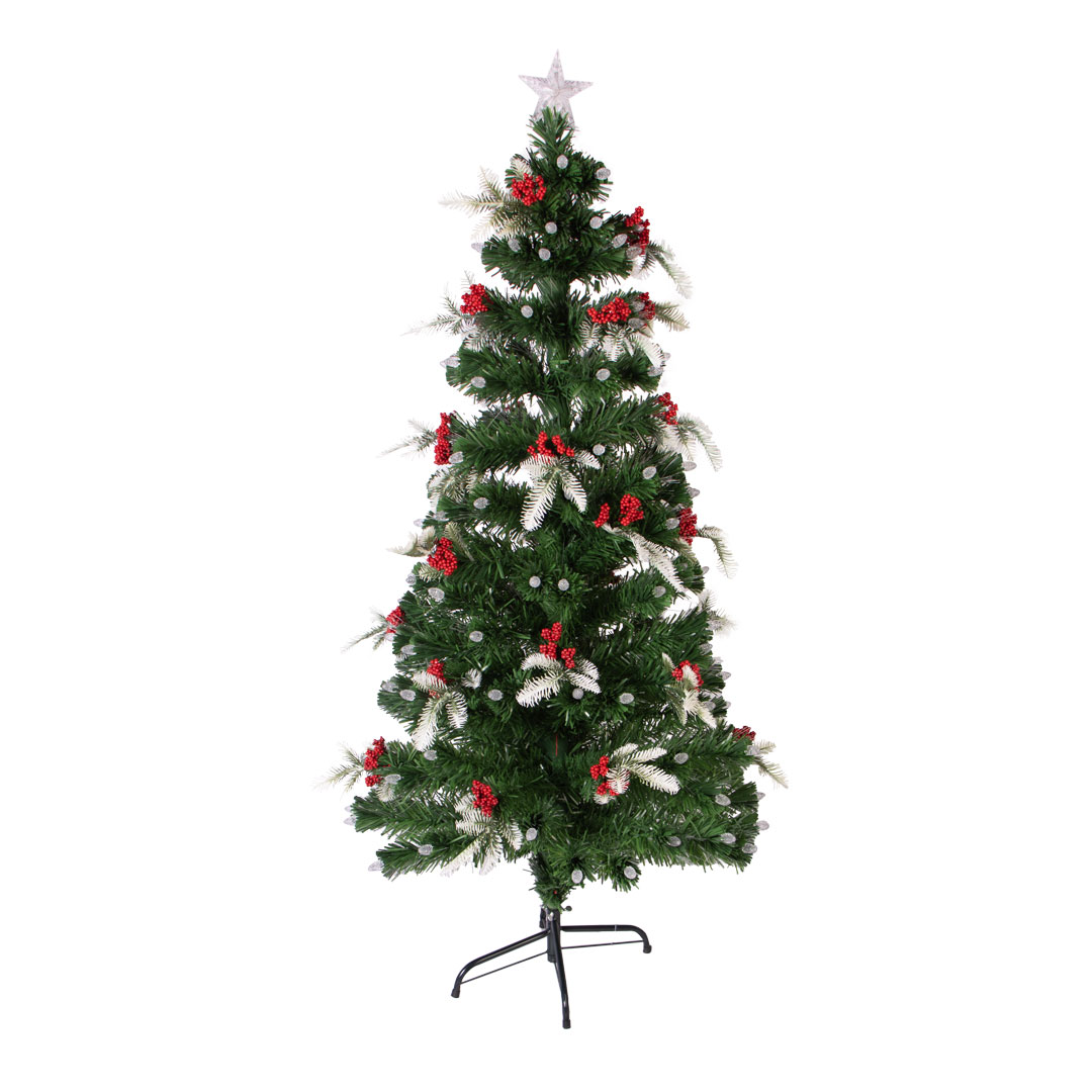 Светодиодная ель с ягодой и заиндевелыми ветвями Festive Delight 180 см — изображение 2