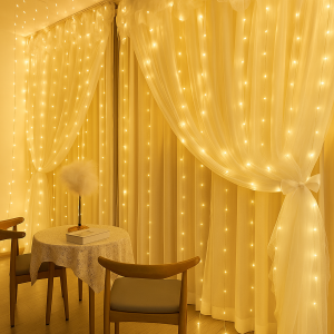 Гирлянда светодиодная Занавес 3*3м Теплый белый