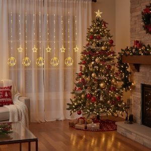 Светодиодная электрогирлянда Звезда 3м Теплый белый