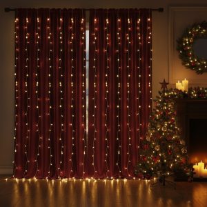 Светодиодная интерьерная электрогирлянда Роса Coral 3х2м Теплый белый