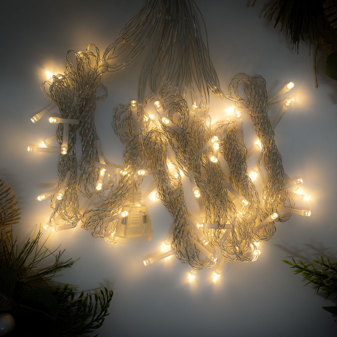 Светодиодная гирлянда Занавес 3*2м Теплый белый — изображение 2