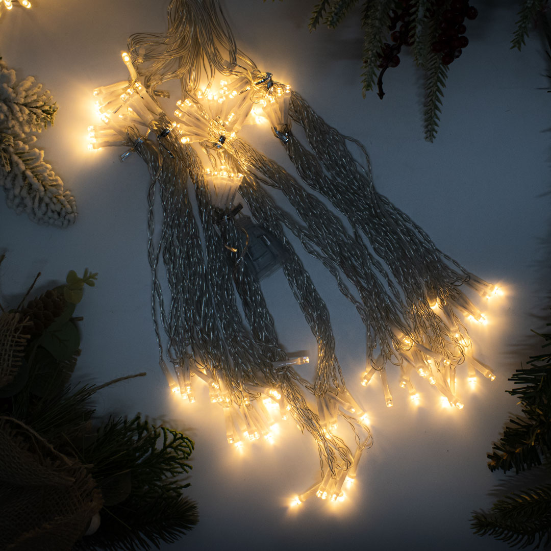 Гирлянда светодиодная Занавес 3*3м Теплый белый — изображение 2