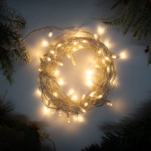 Гирлянда светодиодная Нить 10м Теплый белый