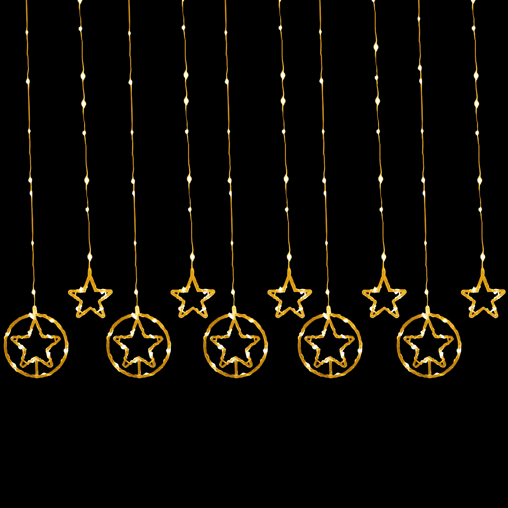 Светодиодная электрогирлянда Звезда 3м Теплый белый — изображение 2