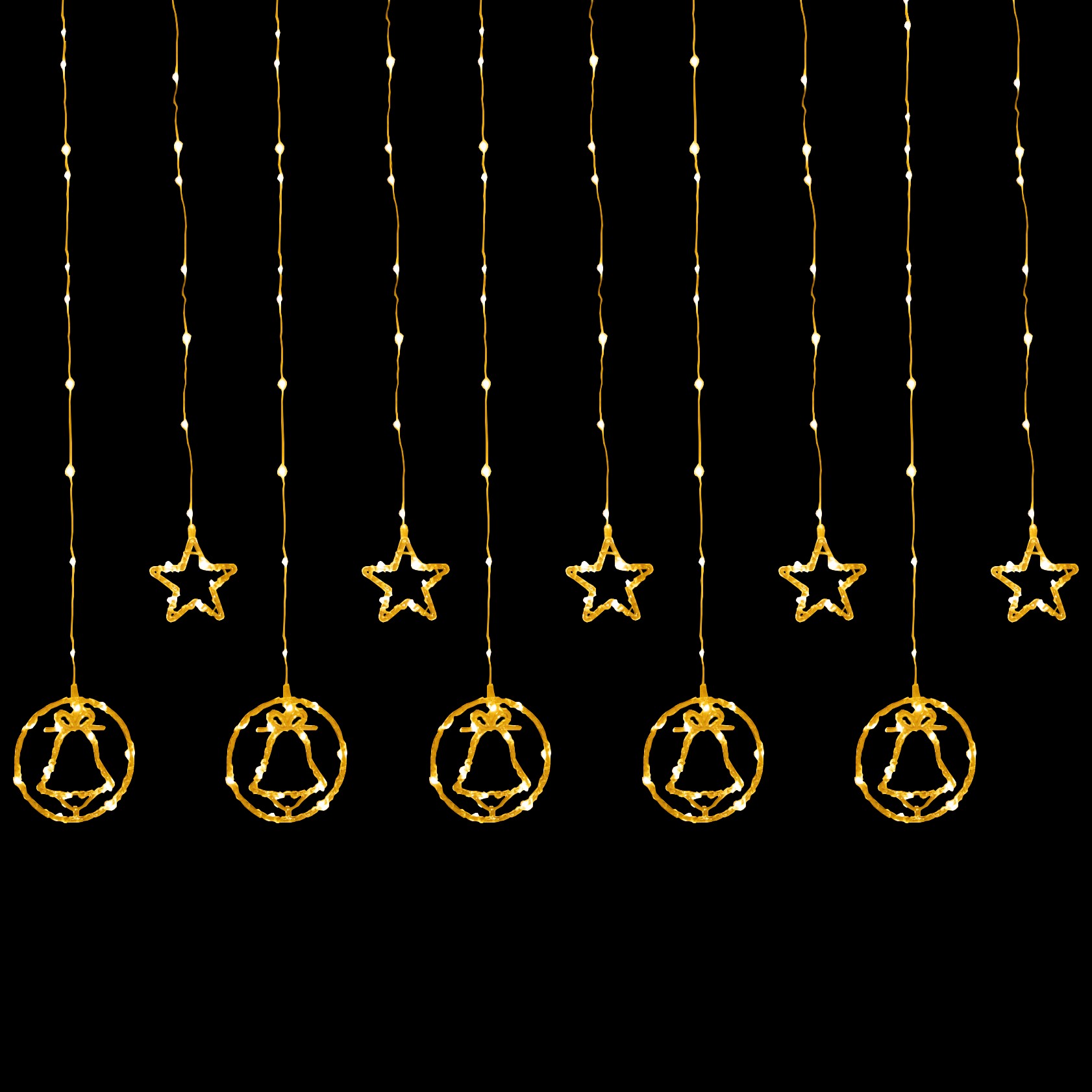 Светодиодная электрогирлянда Звезда 3м Теплый белый — изображение 2