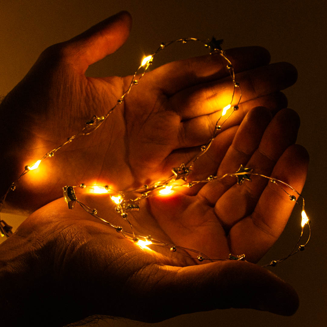 Светодиодная интерьерная электрогирлянда Роса Gold 3*2м Теплый белый — изображение 3