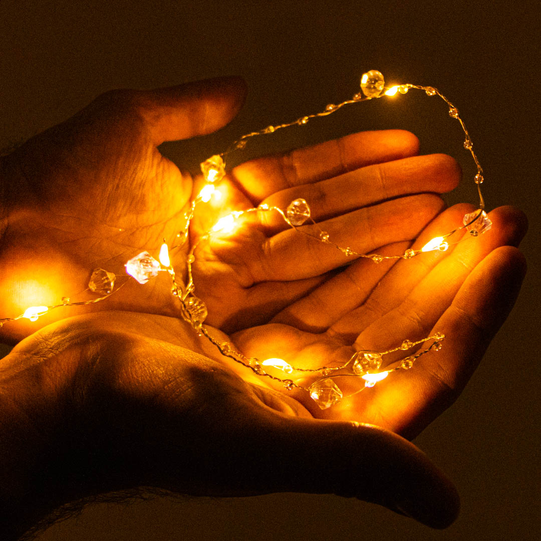 Светодиодная интерьерная электрогирлянда Роса Кристалл 3*2м Теплый белый — изображение 3