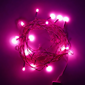Светодиодная гирлянда Нить 5м Розовая