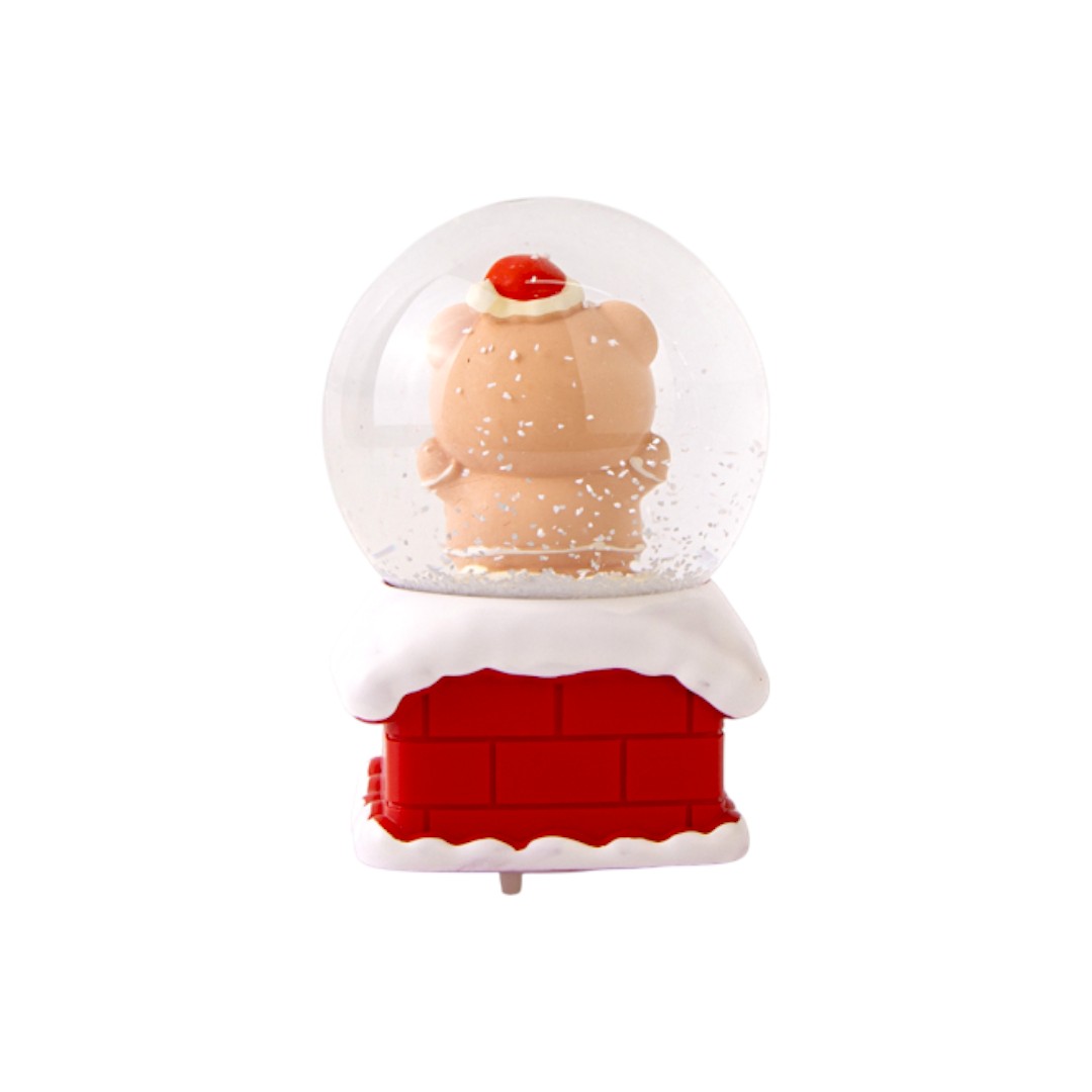 Снежный шар светящийся Новогодний котик в костюме 6.5см — изображение 3