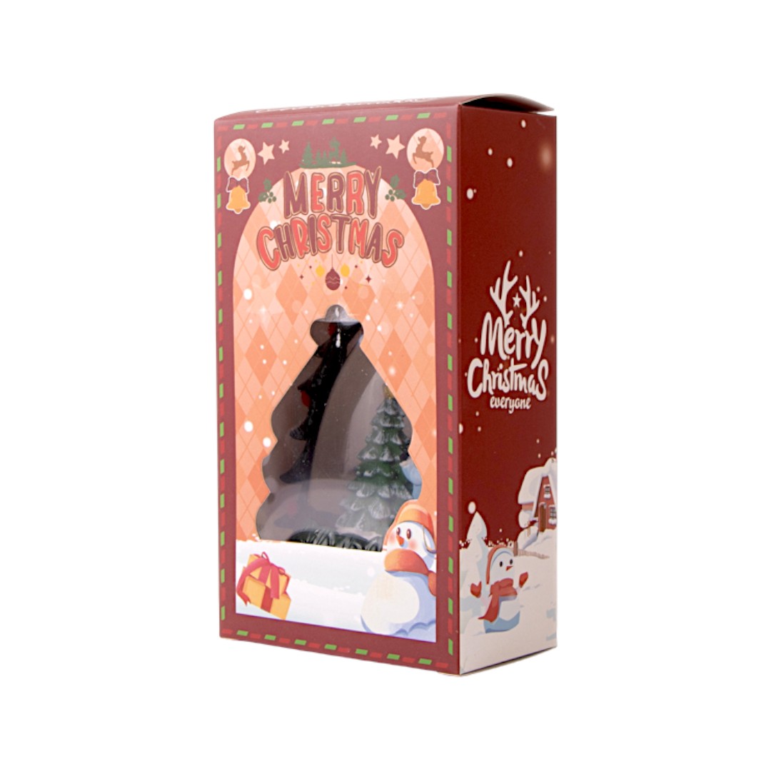 Снежный шар музыкальный Мальчик и елка 4,5 см Зеленый — изображение 3