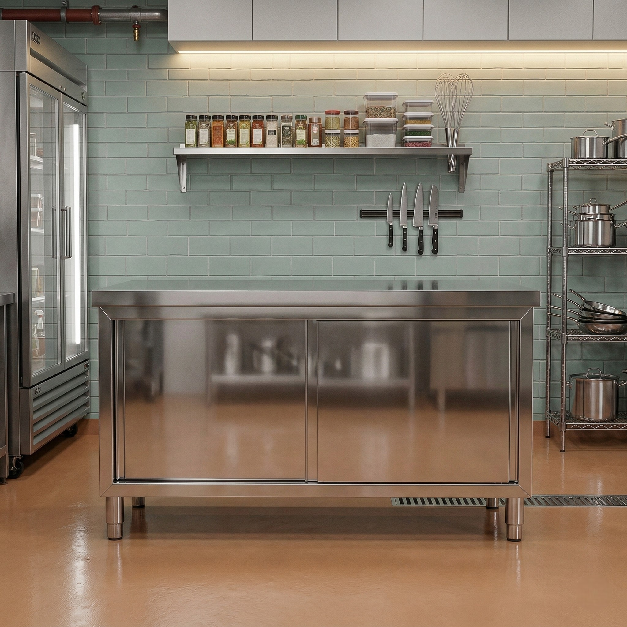 Разделочный Стол-шкаф 150*80*80 см