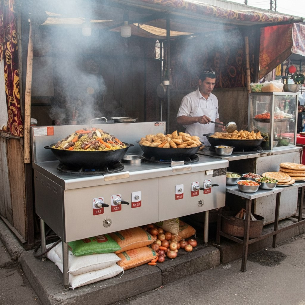 Двухсекционная газовая WOK-плита Jade Flame — изображение 2