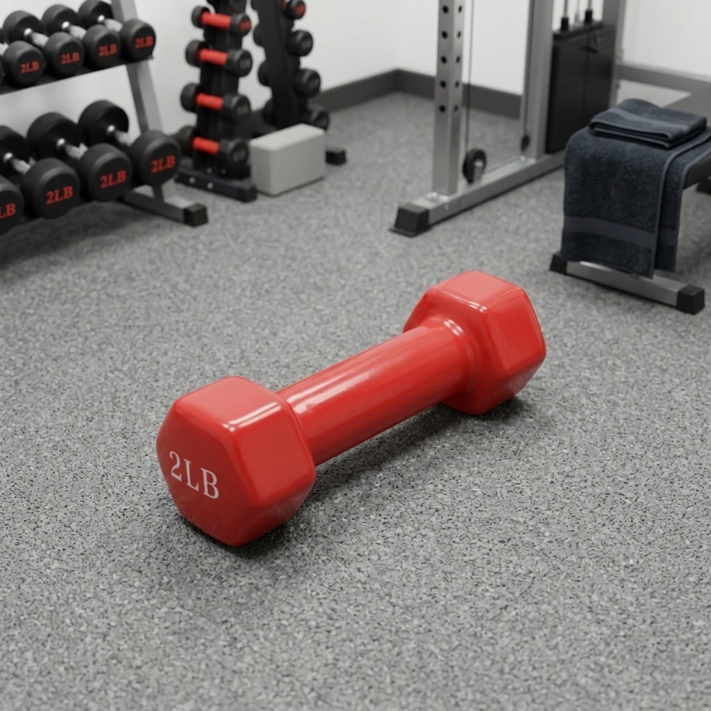 Виниловая гантель 2Lb Red