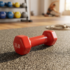 Виниловая гантель 3Lb Red