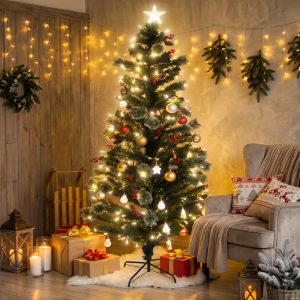 Светодиодная ель с цветами Starry Snowman Pine 210 см